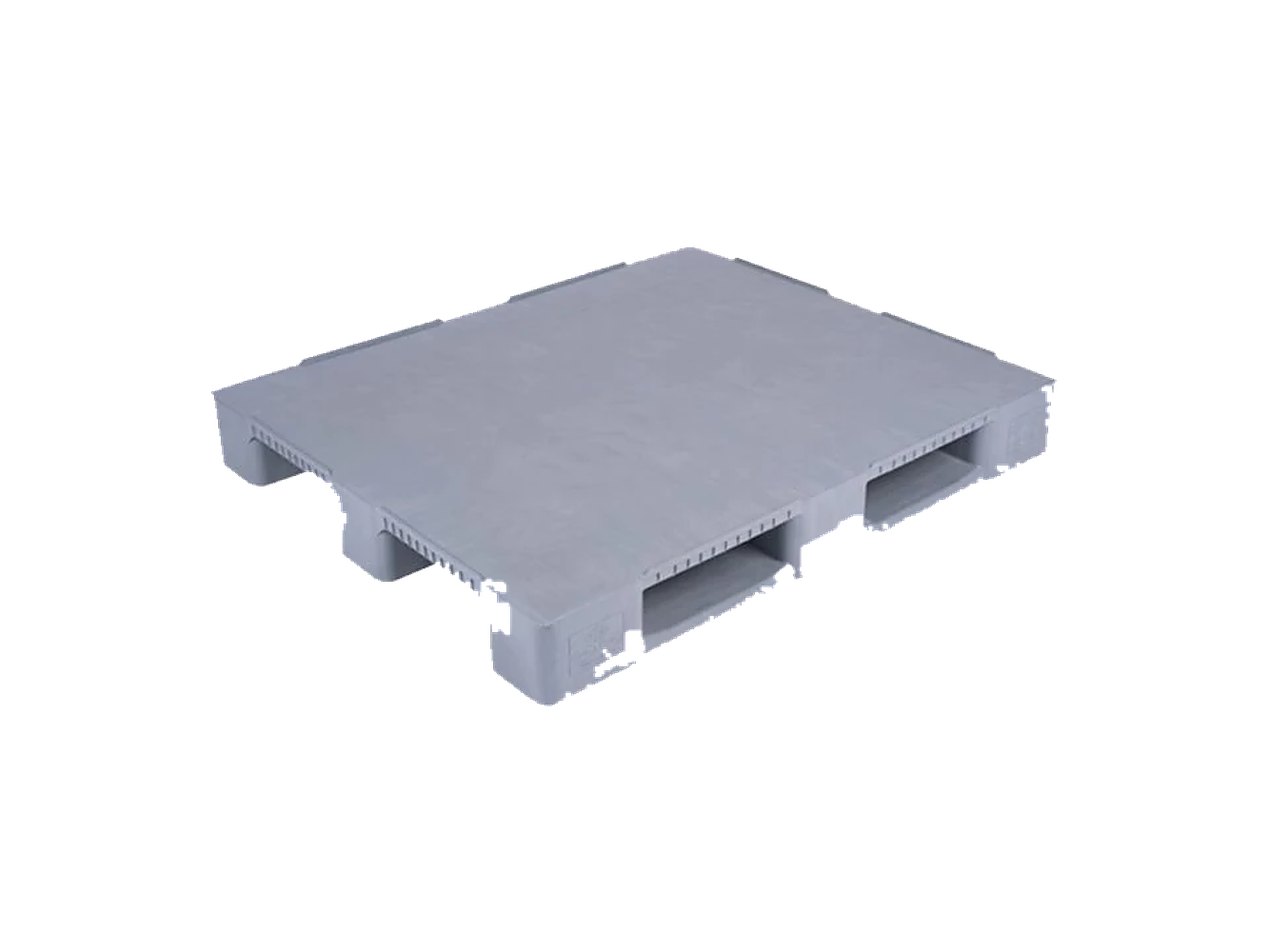 1200x1000 mm kapalı üst 3 kızaklı gri plastik palet