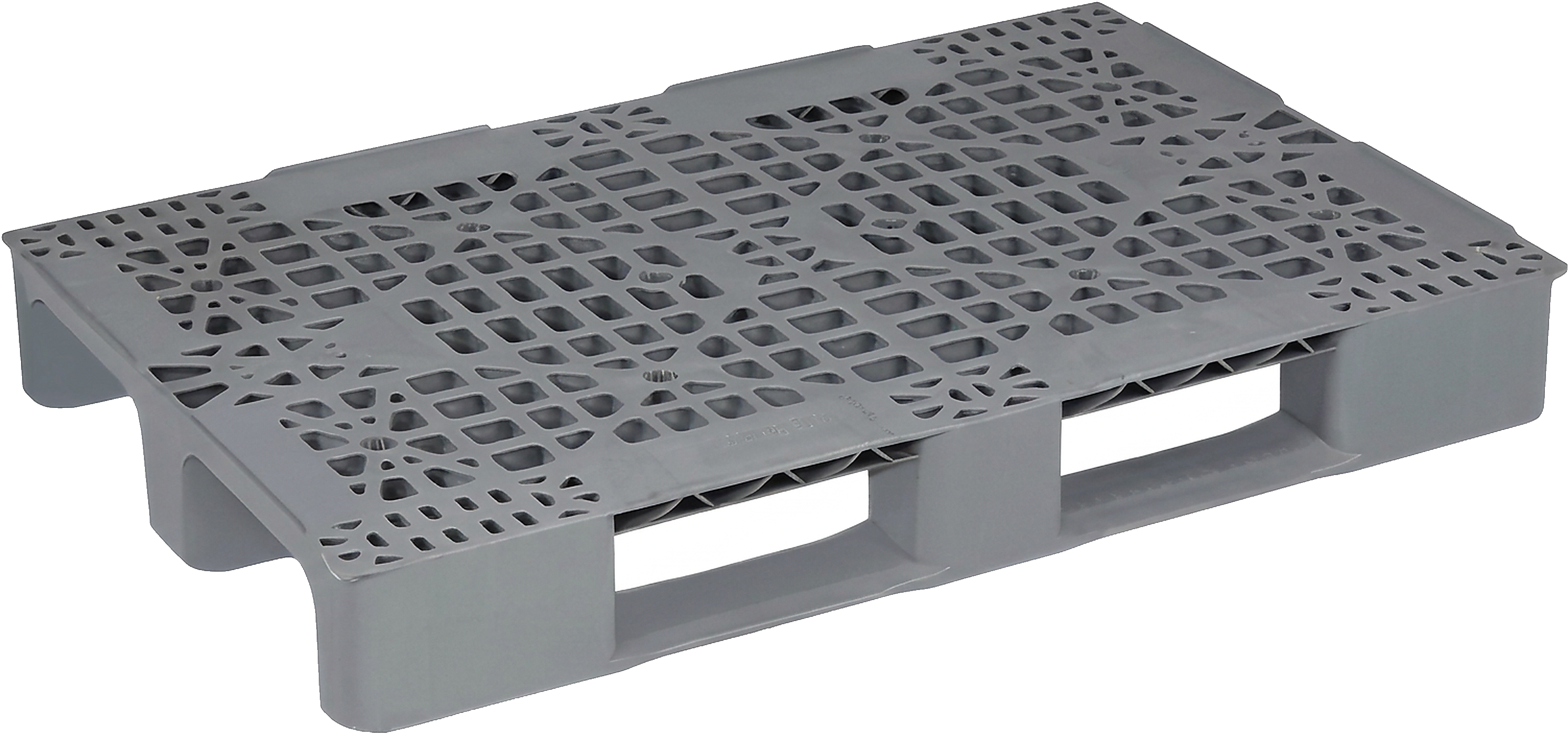 1200x800 mm delikli ızgaralı gri plastik palet