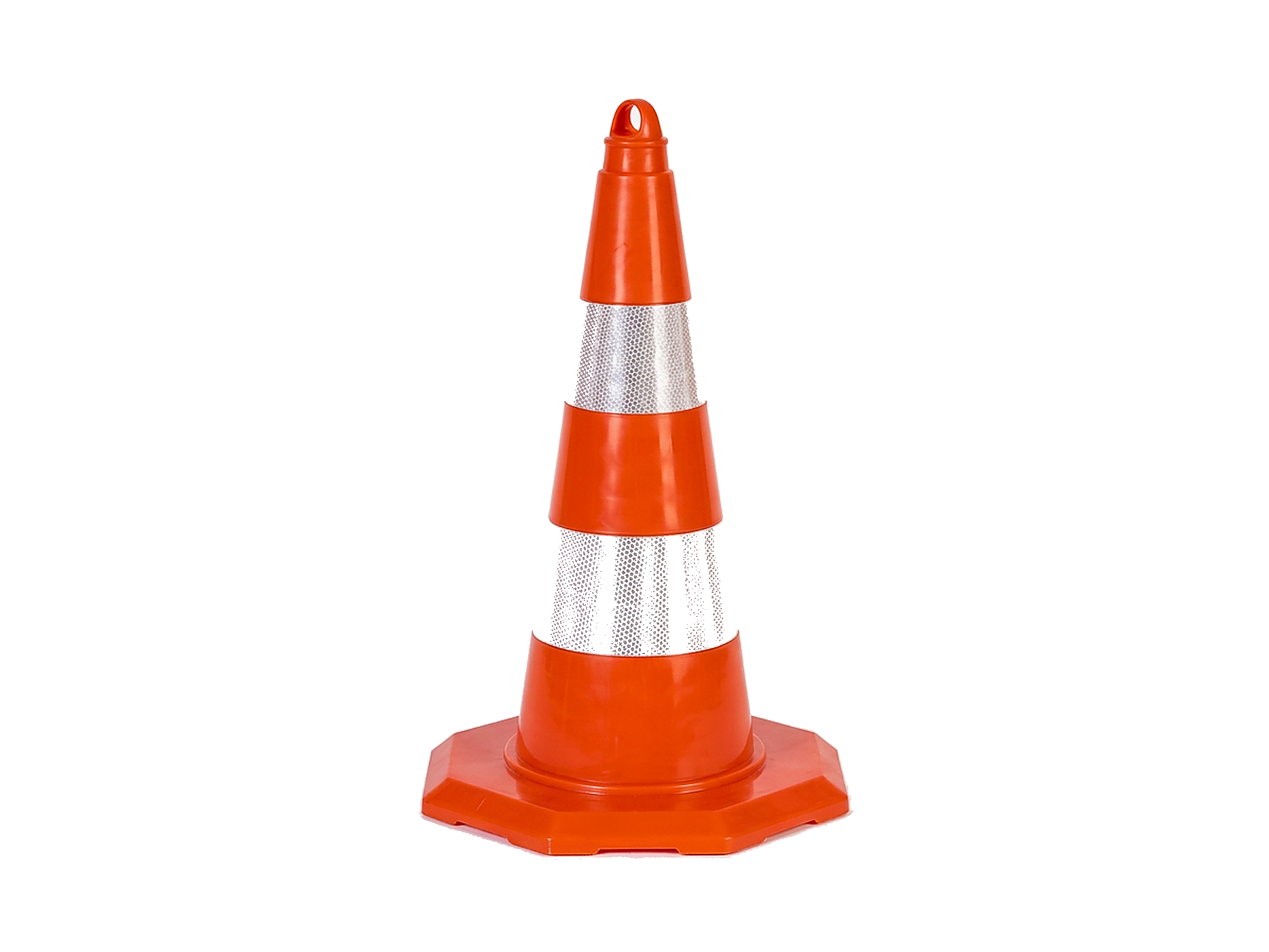 75 cm Esnek PVC Trafik Konisi (Çift Reflektifli)