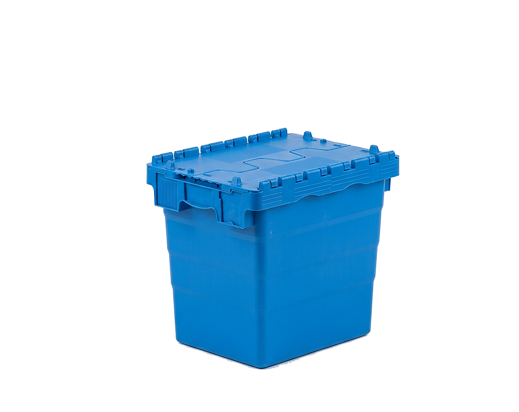40x30x36 cm Menteşe Kapaklı Konik Plastik Kasa