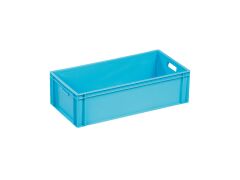 PLASTICON 400x800x220 mm mavi kapalı özel ölçülü polipropilen endüstriyel plastik kasa