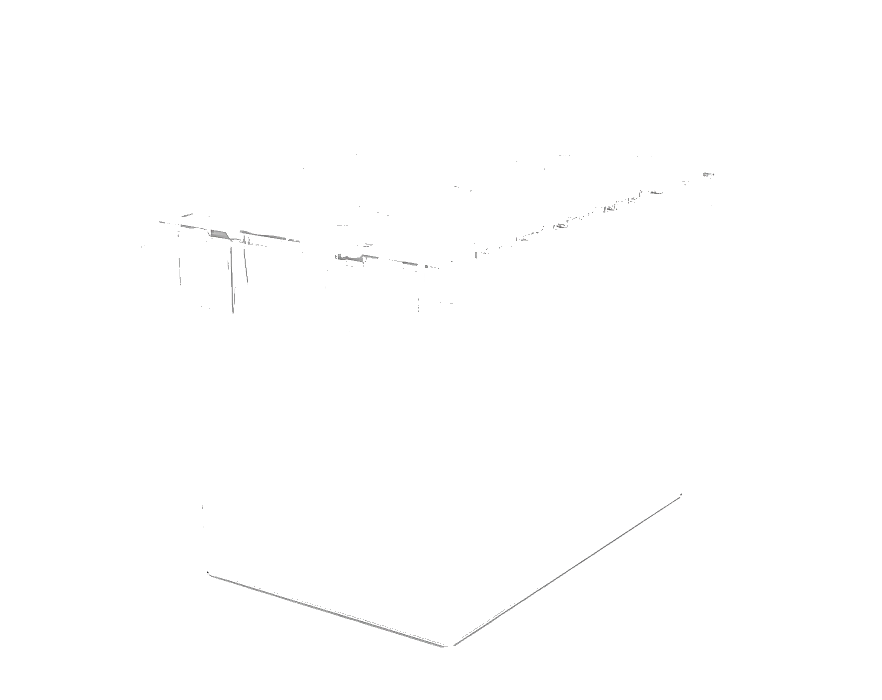 400x600x400 mm Şeffaf Menteşe Kapaklı Konik Kasa