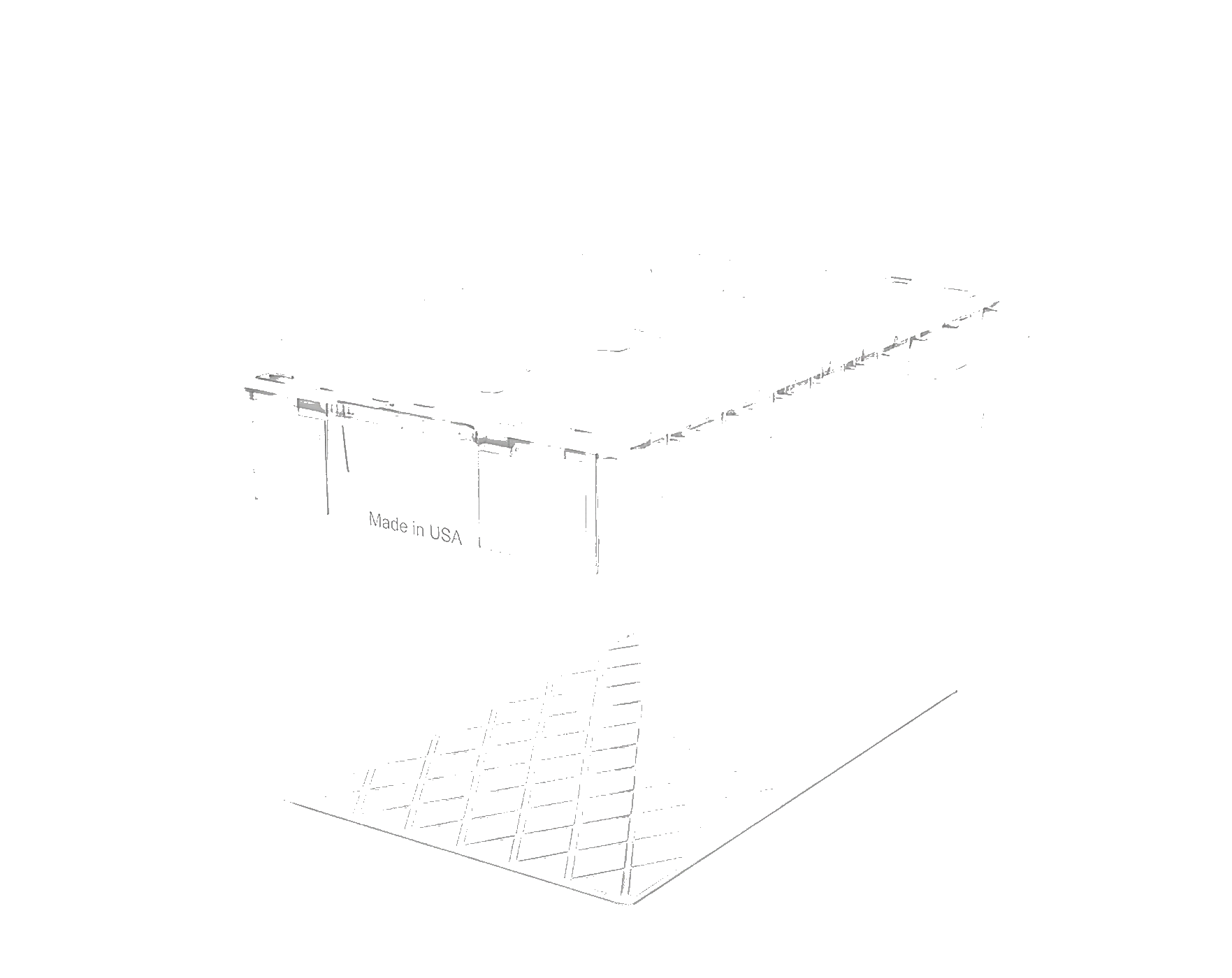 400x600x350 mm Menteşe Kapaklı Şeffaf Konik Plastik Kasa