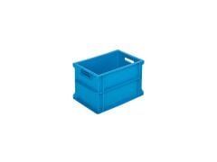 PLASTICON 300x200x200 mm 9 L mavi kapalı gövdeli plastik taşıma kasası