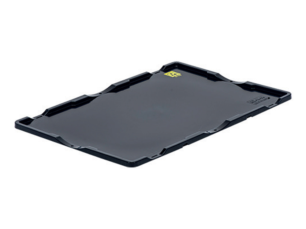 PLASTICON 40x60 cm siyah renkli ESD iletken antistatik plastik kasa kapağı