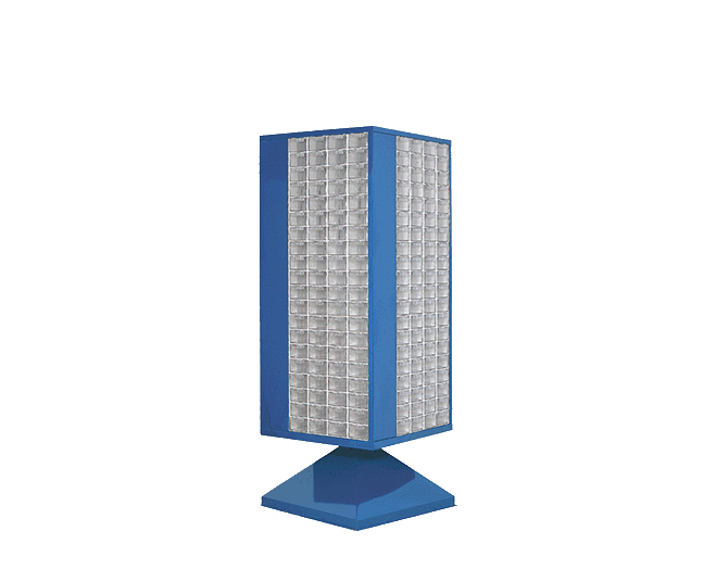 PLASTICON MT 351 Döner Standlı Çok Çekmeceli Malzeme Dolabı 600x600x1650 mm mavi DKP sac gövde