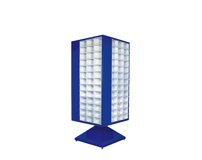 PLASTICON 600x600x1650 mm döner çekmeceli kutu standı MT 451