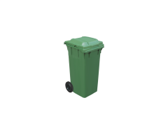 PLASTICON 120 litre 2 tekerlekli yeşil 550x480x930 mm plastik çöp konteyneri