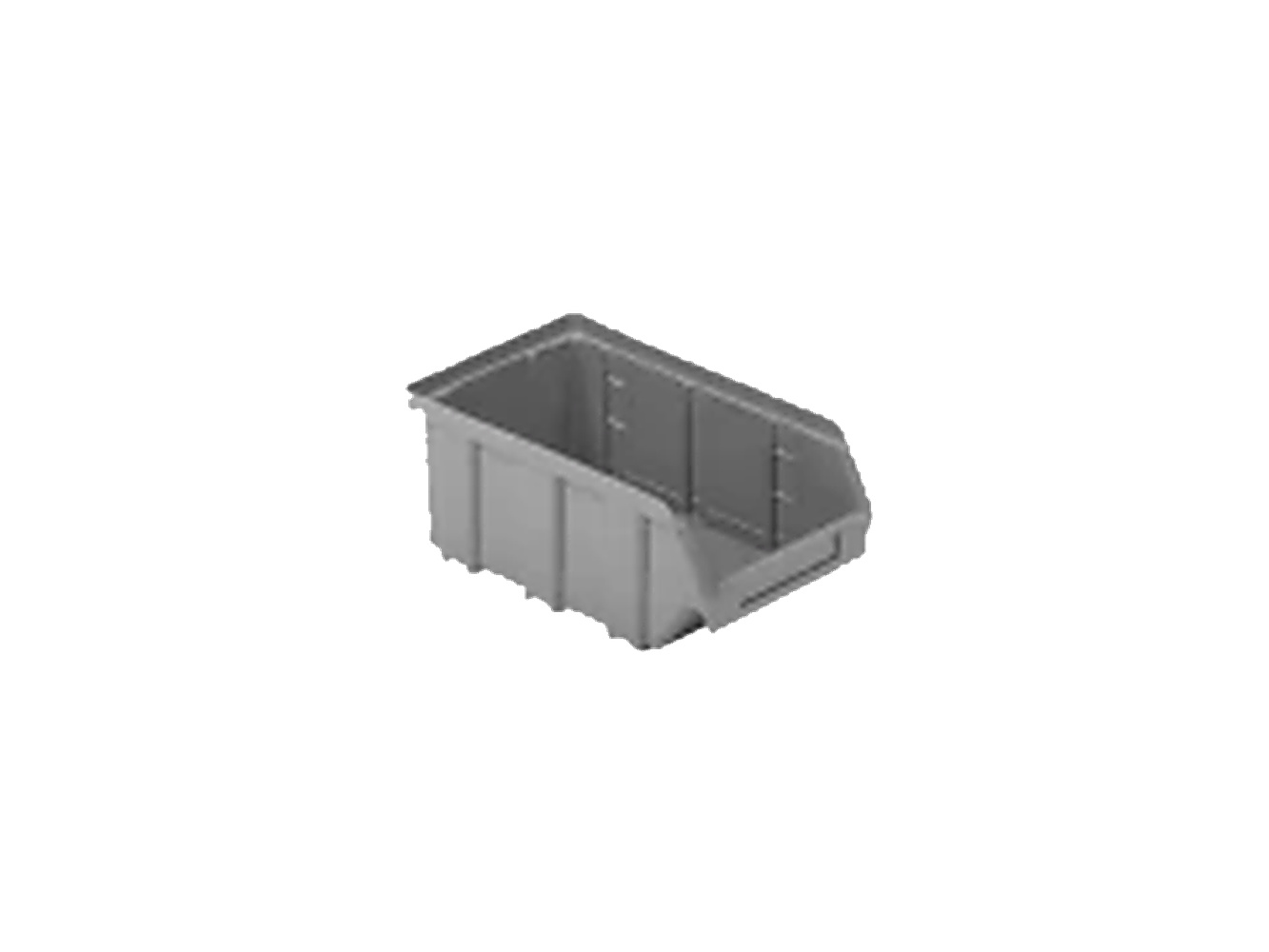 PLASTICON A-100 gri plastik avadanlık kutusu 170x102x74 mm açık ağızlı raf kutusu