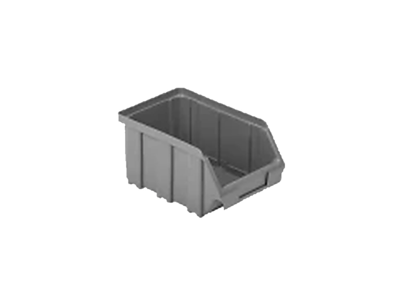 PLASTICON A-150 gri plastik avadanlık kutusu 190x125x98 mm istiflenebilir raf kutusu