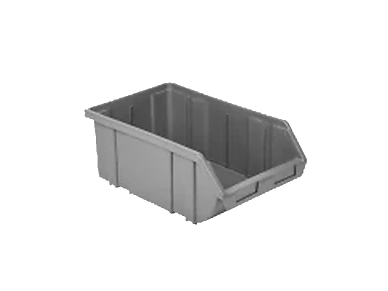 PLASTICON gri renkli 490x310x190 mm boyutunda A-400 plastik sanayi tipi avadanlık kutusu