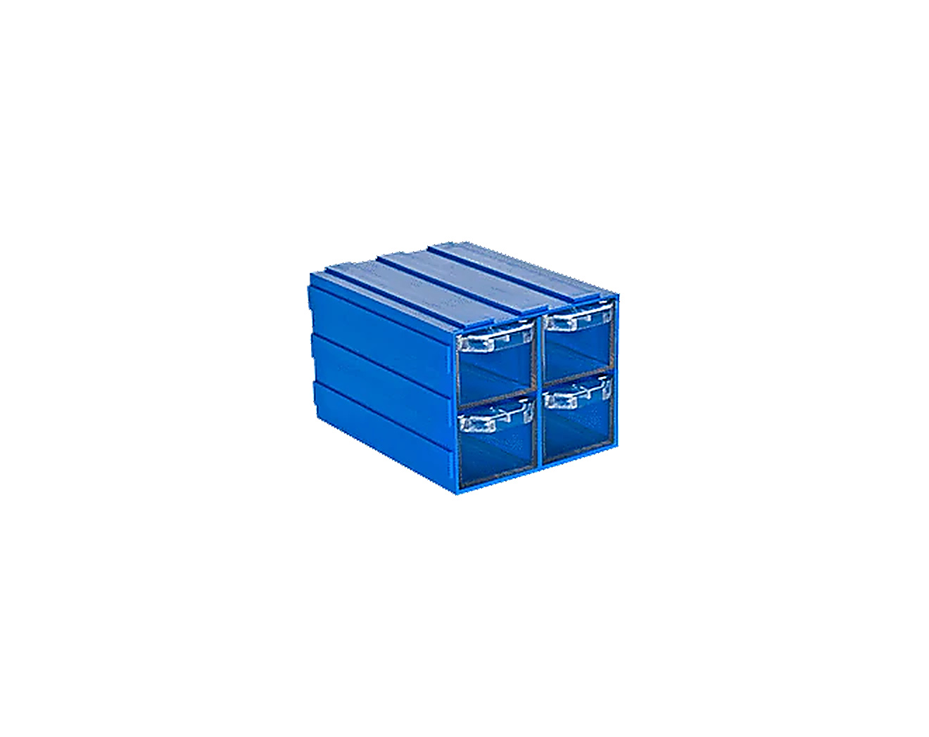 PLASTICON 144 model 103x134x83 mm ölçülerinde PS çekmeceli plastik kutu