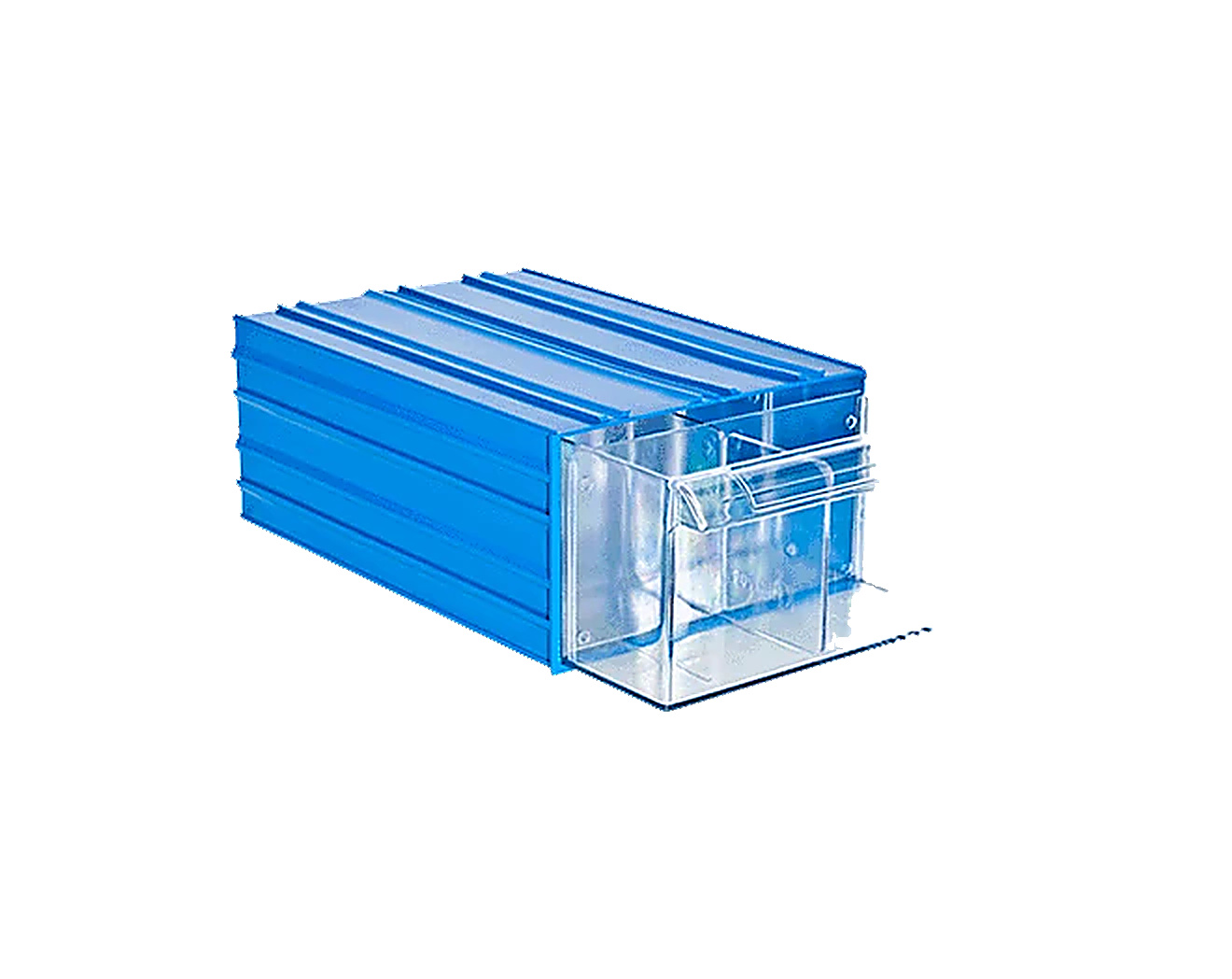 PLASTICON 501-AB çekmeceli plastik kutu 212x306x126 mm PS malzeme depolama kutusu