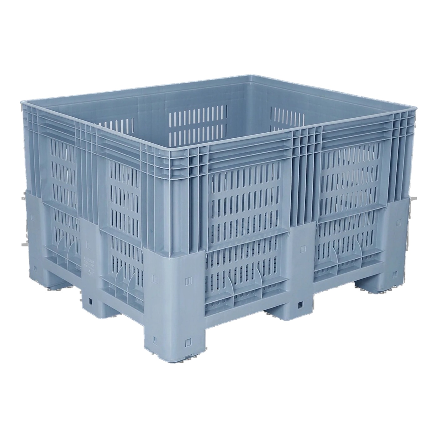 PLASTICON TEKNE6600A 4 topuklu gri renkli 1200x1000x760 mm endüstriyel plastik kasa