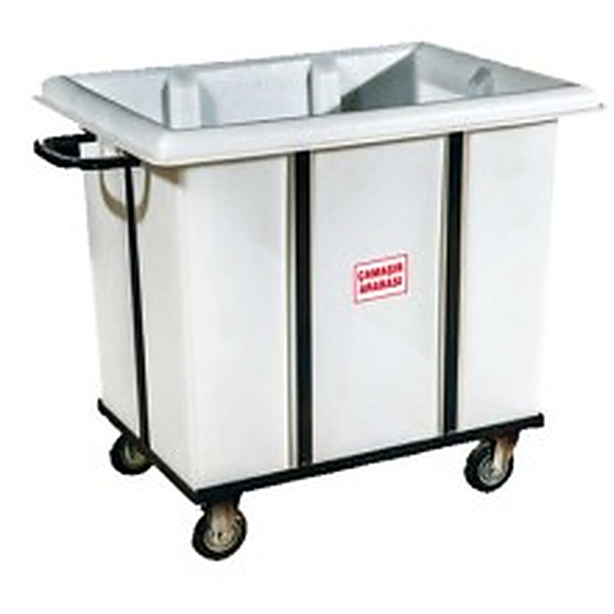 PLASTICON 1000x650x850 mm kapaksız plastik çamaşır toplama arabası 250 L