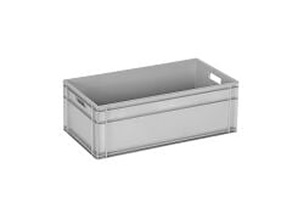 PLASTICON H-4828 400x800x280 mm gri kapalı plastik taşıma kasası