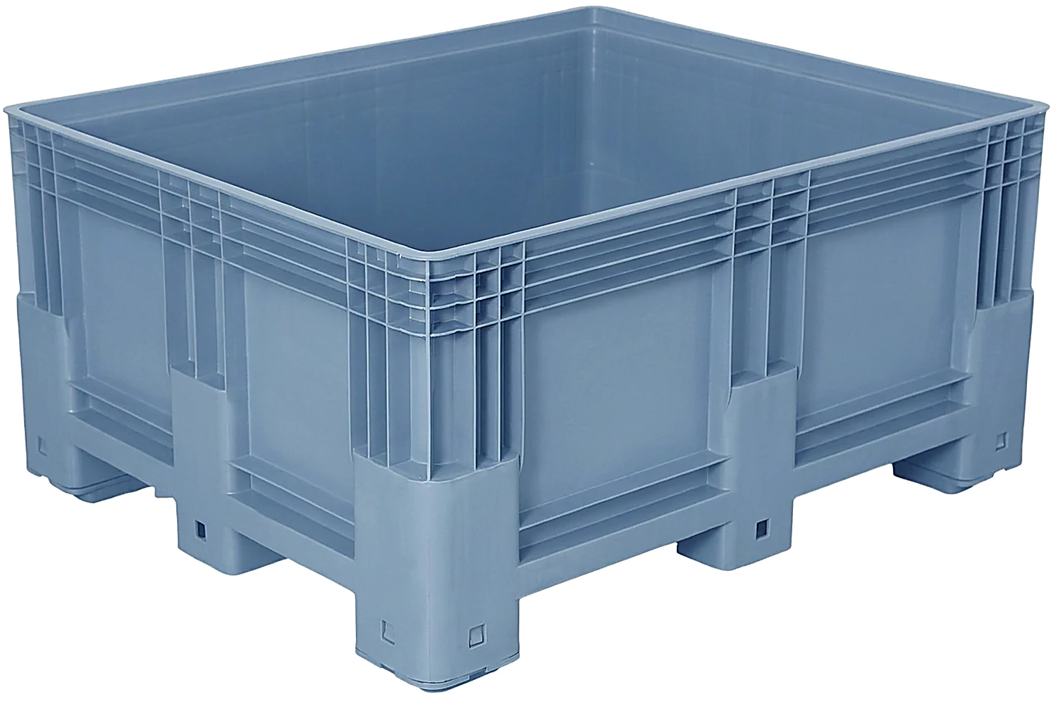 PLASTICON TEKNE4400K 1200x1000x580 mm 4 topuklu gri büyük hacimli endüstriyel plastik kasa