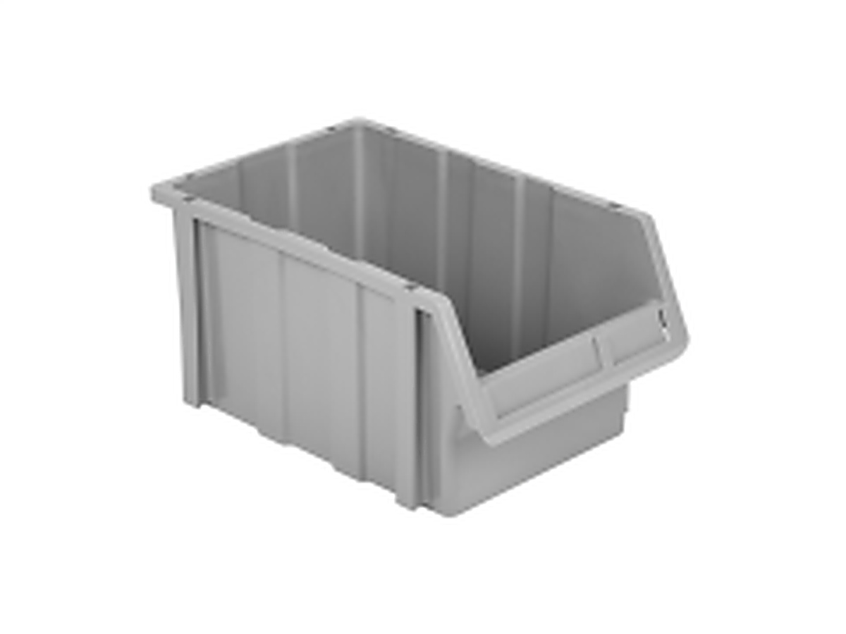 PLASTICON AV-520 gri 500x310x200 mm 25 L geniş hacimli plastik avadanlık kutusu