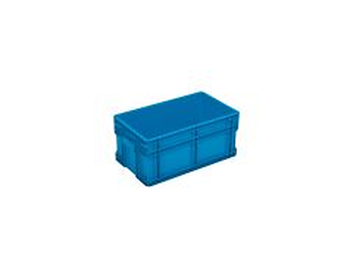PLASTICON HP 27 K mavi entegre kapaklı plastik taşıma kasası 495x310x235 mm