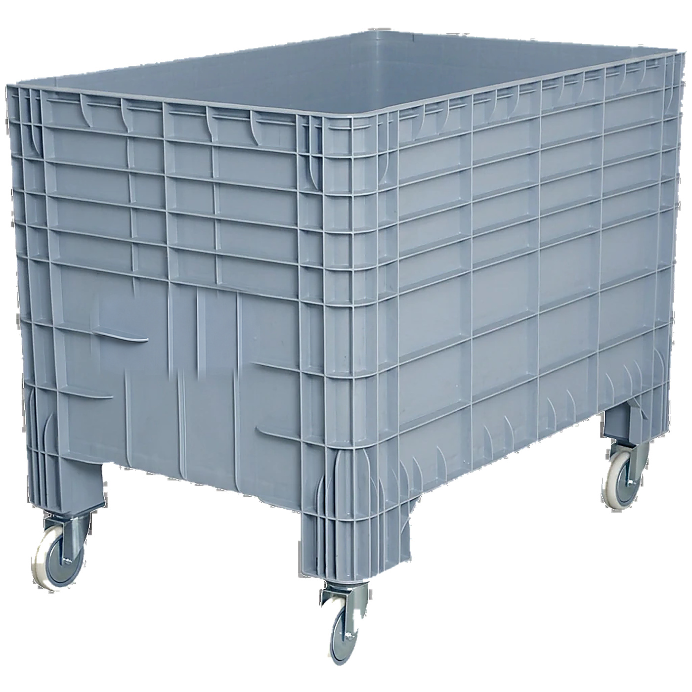PLASTICON TEKNE5500K 1205x790x950 mm gri tekerlekli büyük hacimli plastik taşıma kasası