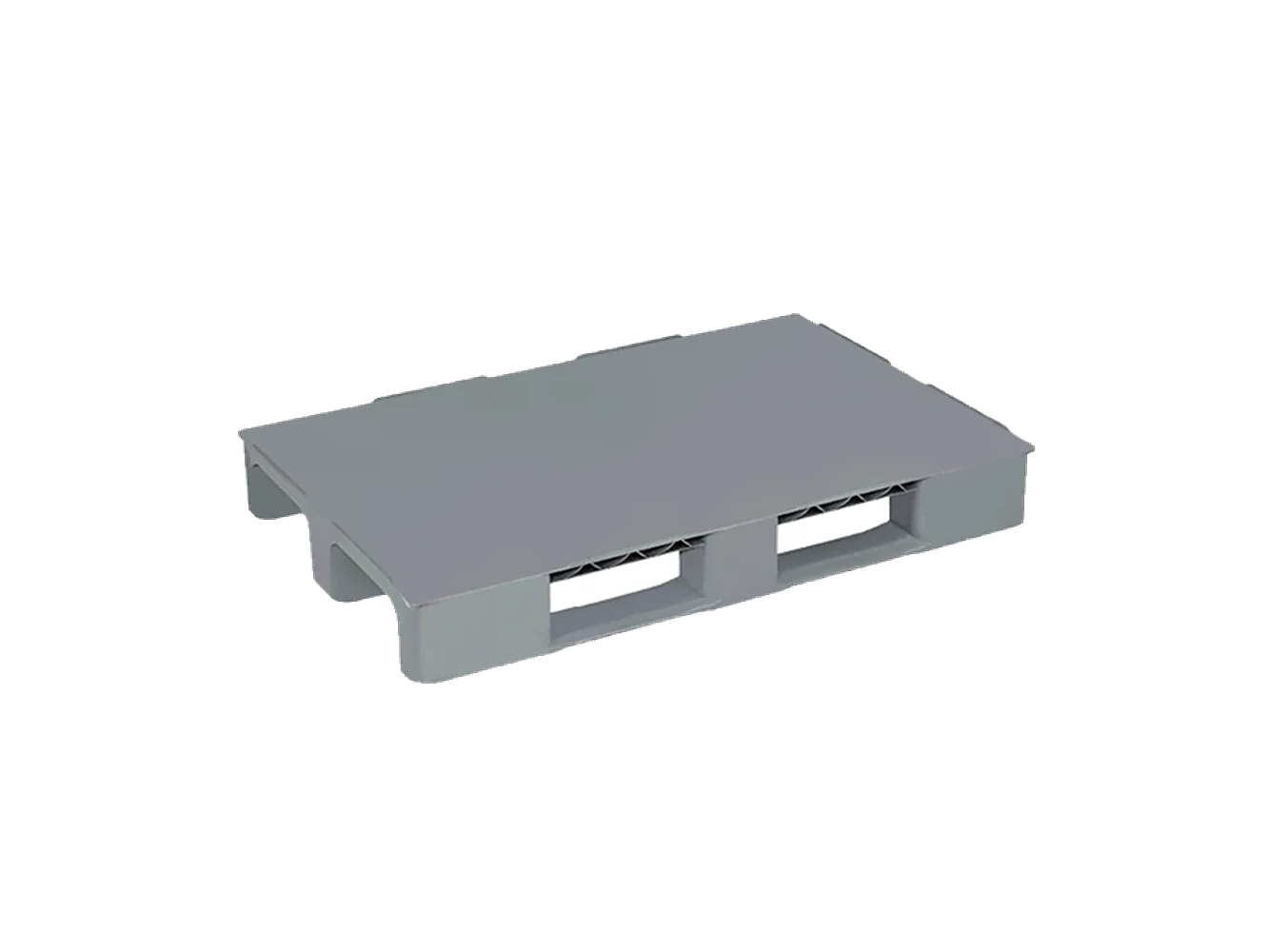 PLASTICON 120x80 cm kapalı üst ayaklı gri plastik Euro palet 1200x800x150 mm