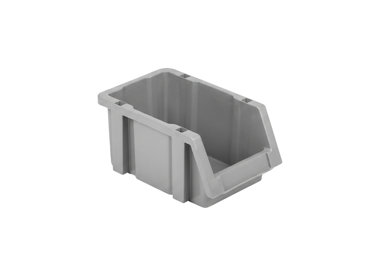 PLASTICON AV 210 240x150x125 mm gri renkli istiflenebilir plastik avadanlık kutusu