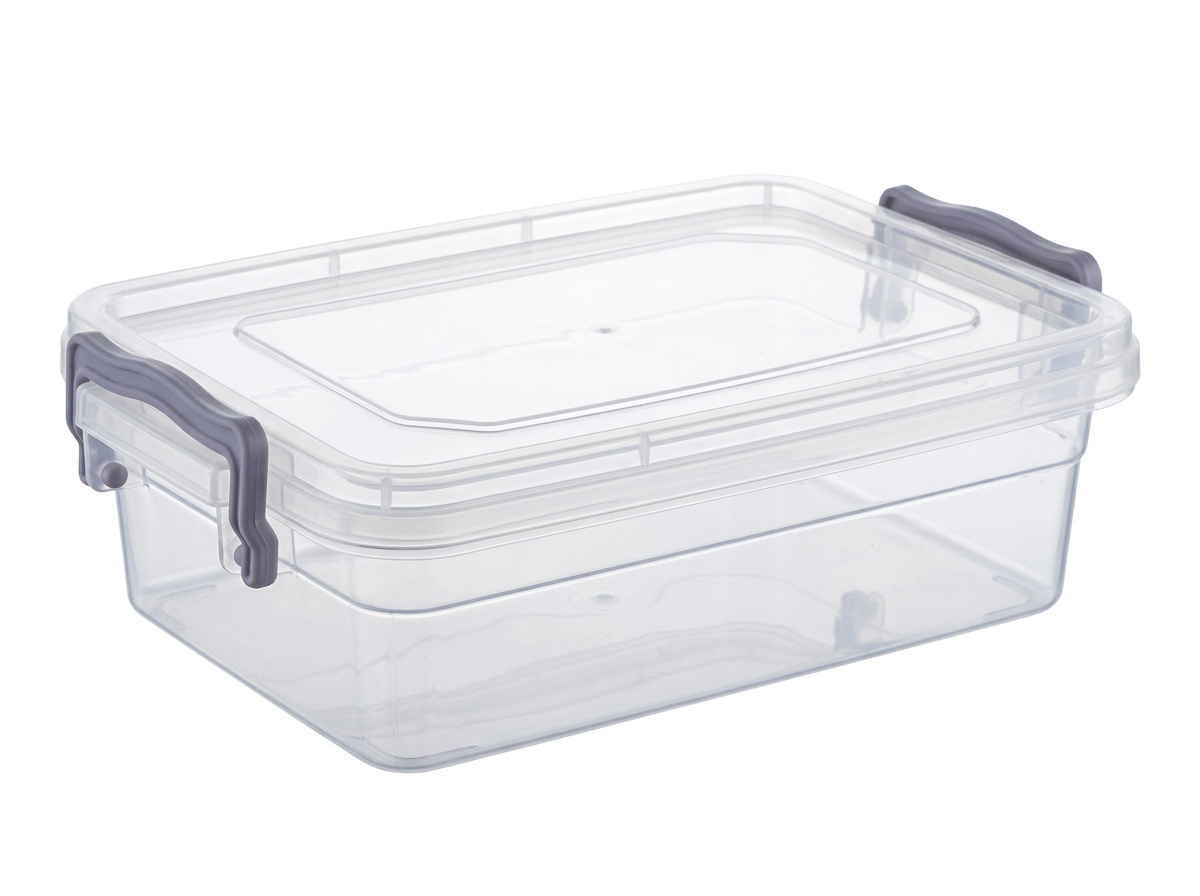 PLASTICON SK-400 şeffaf kilitli plastik saklama kabı 290x195x110 mm 4 litre