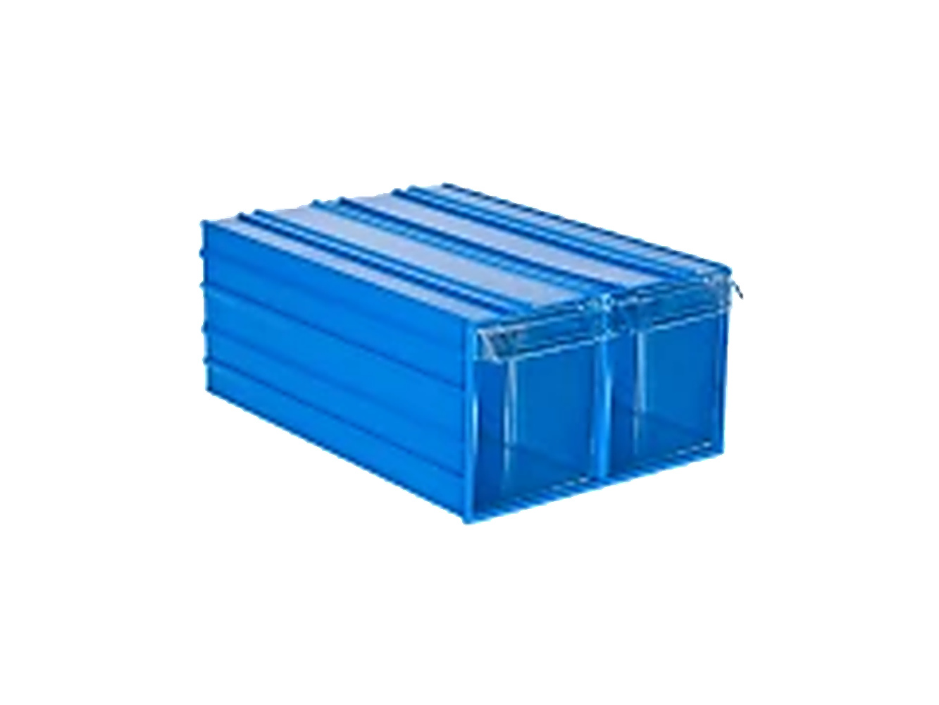 PLASTICON 501-2 model 212x306x126 mm mavi ve şeffaf çekmeceli plastik kutu