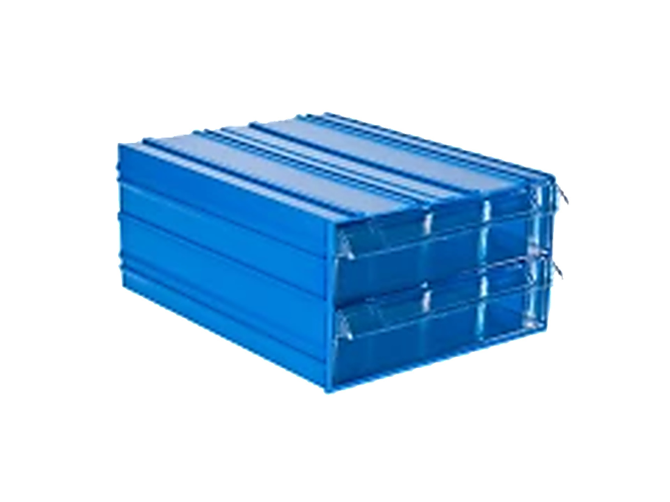 PLASTICON 260x340x150 mm mavi gövdeli şeffaf çekmeceli plastik kutu 513