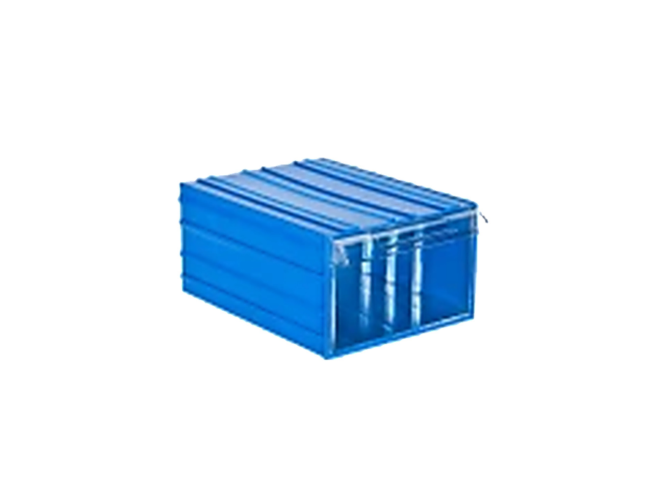 PLASTICON Çekmeceli Plastik Kutu 202, 100x140x52 mm mavi şeffaf küçük parça kutusu.