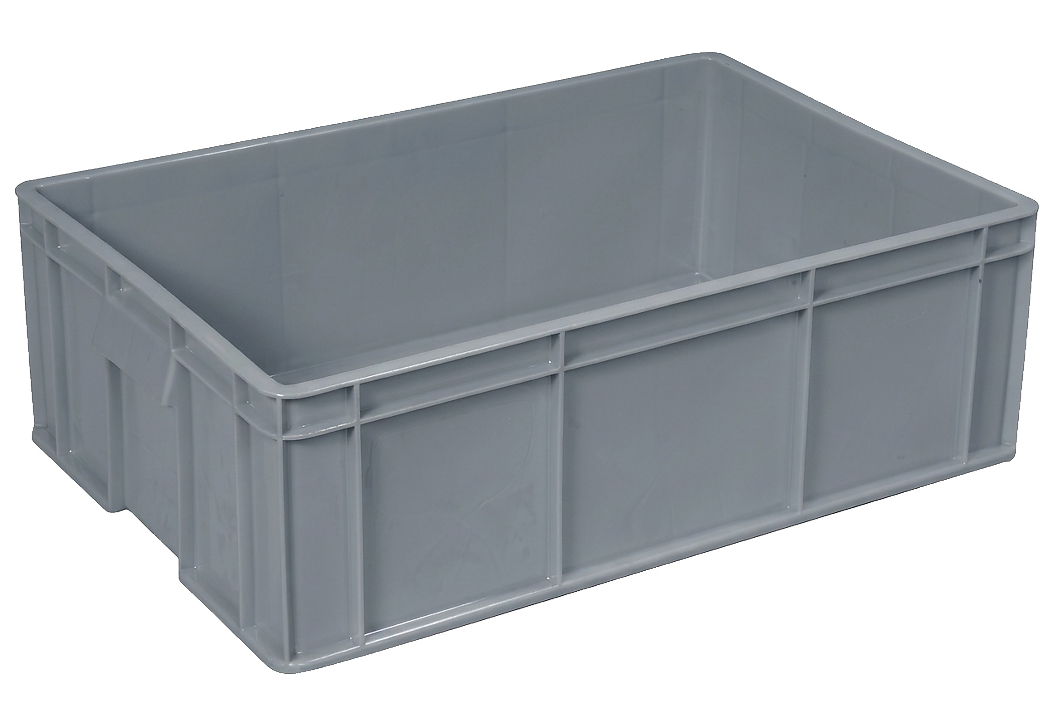 PLASTICON STK 39 K 400x300x145 mm gri kapalı euro norm plastik taşıma kasası