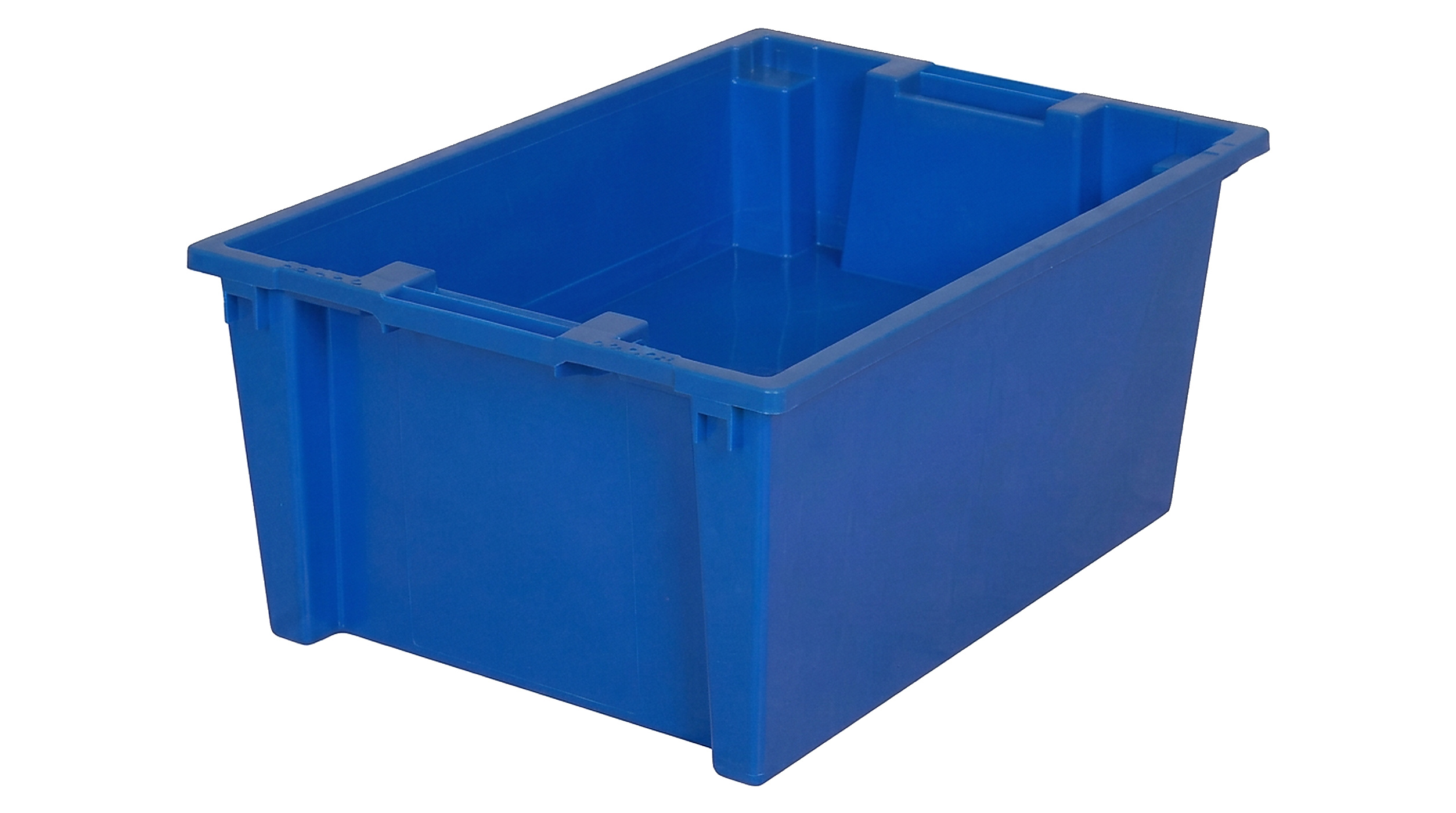 PLASTICON KNK-6415 400x600x150 mm iç içe geçebilir konik mavi endüstriyel plastik kasa