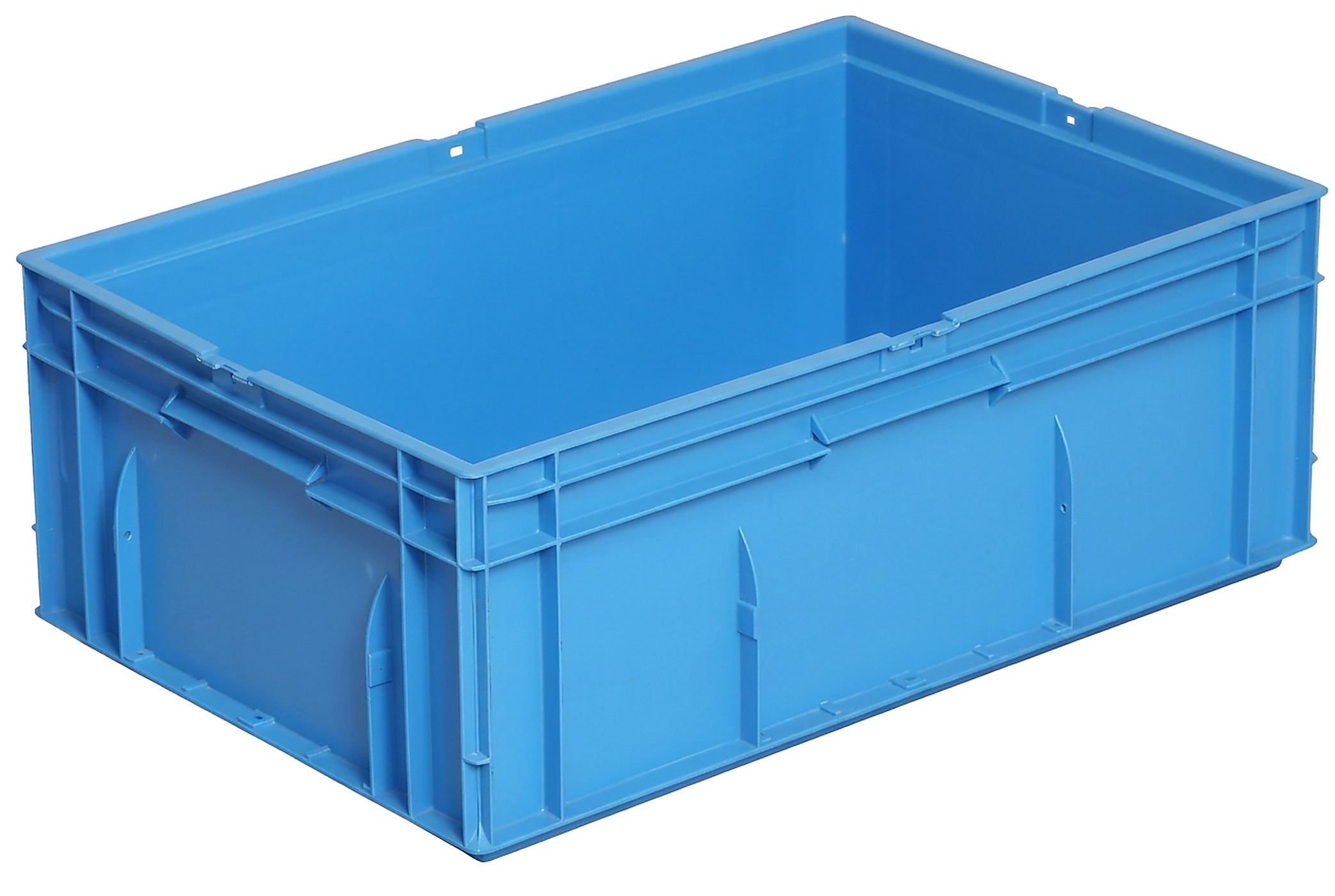 PLASTICON SLC 6422 40x60x22 cm mavi kapalı endüstriyel polipropilen plastik kasa