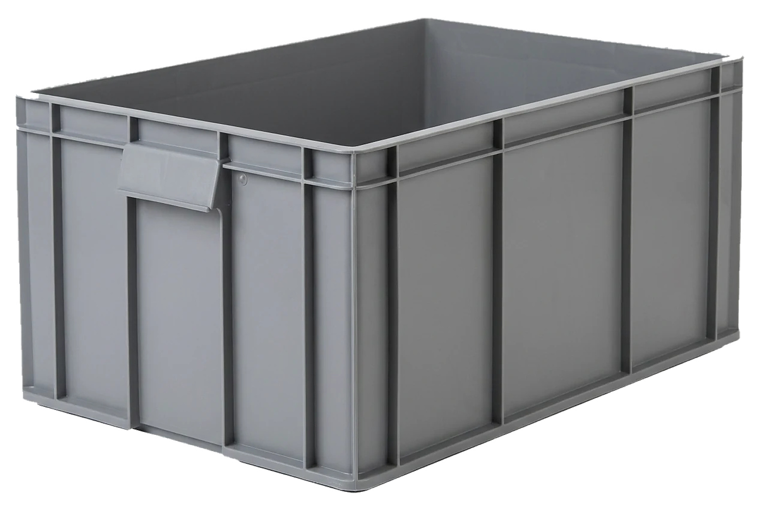 PLASTICON STK 56 560x380x280 mm 47 L gri kapalı plastik taşıma kasası