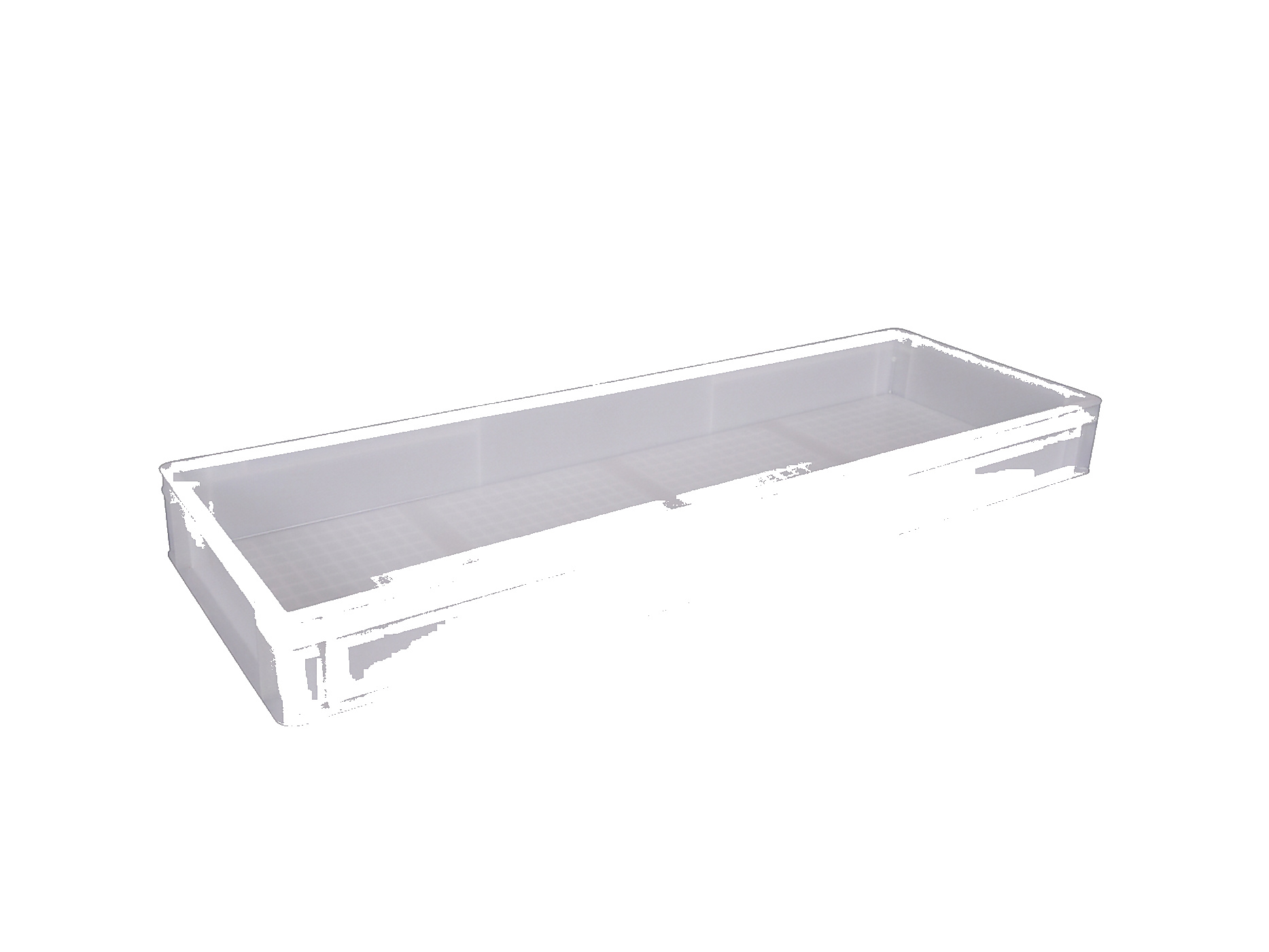 PLASTICON AX-4111 model 115x400x55 mm şeffaf plastik raf kutusu
