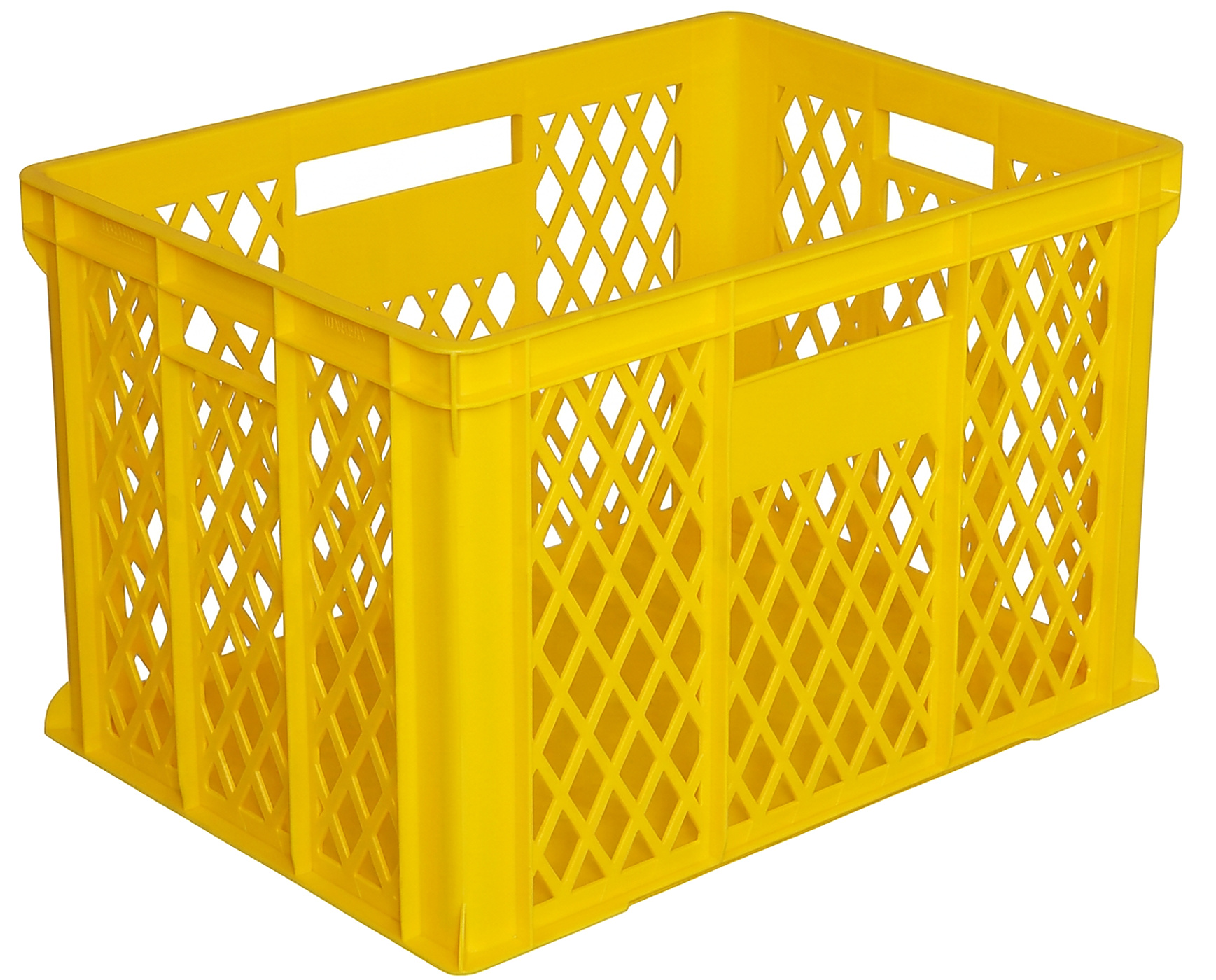 PLASTICON sarı 40x53x31 cm hava sirkülasyonlu delikli HDPE plastik kasa