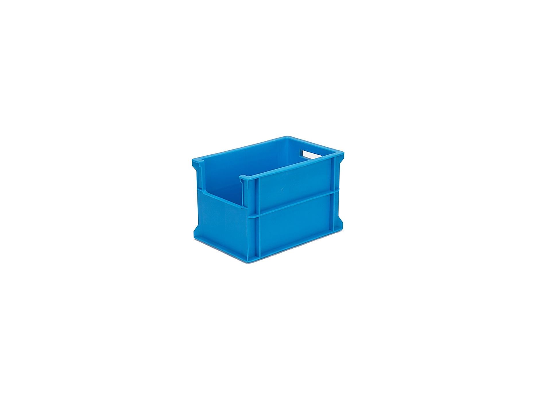 PLASTICON H-3220 AV 200x300x200 mm mavi önü açık endüstriyel plastik avadanlık kasa