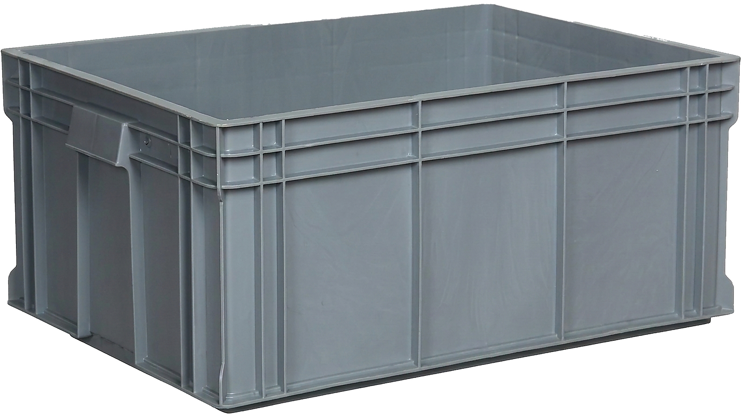 PLASTICON KOD2301K 705x505x280 mm gri renkli YYPE endüstriyel taşıma kasası
