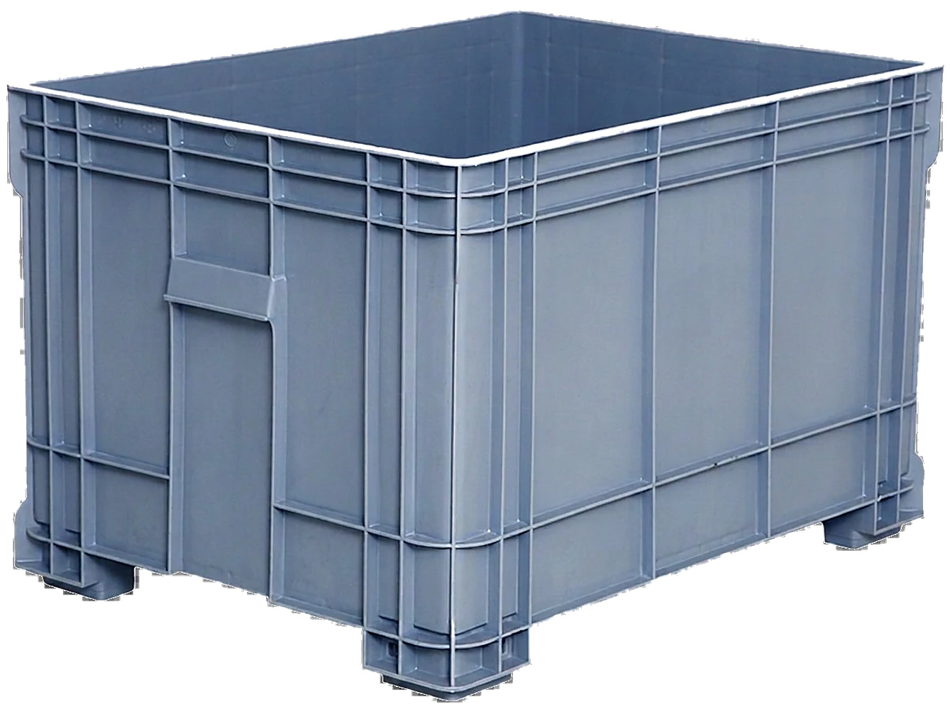 PLASTICON KOPS2000K 810x610x515 mm gri renkli 4 topuklu büyük hacimli plastik kasa görseli